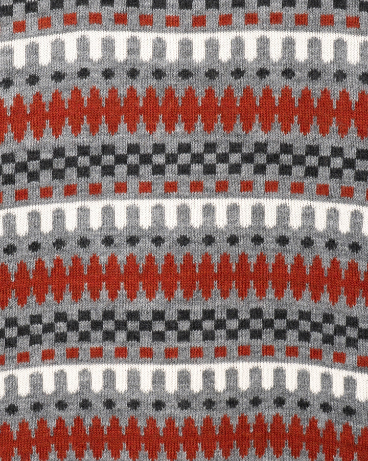 Far Afield Hosono Geo Fair Isle Knit in Grey Multi