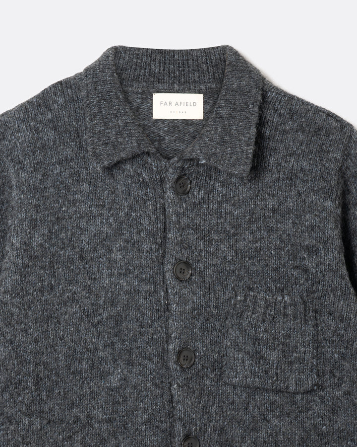 Far Afield Station Cardigan in Grey | Buster McGee Daylesford