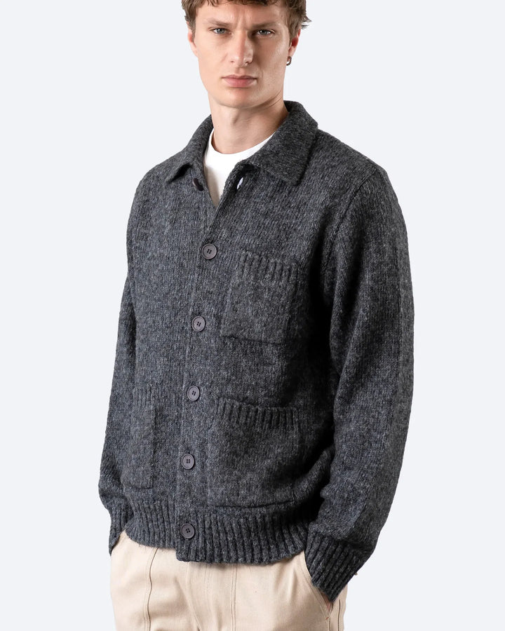 Far Afield Station Cardigan in Grey | Buster McGee Daylesford