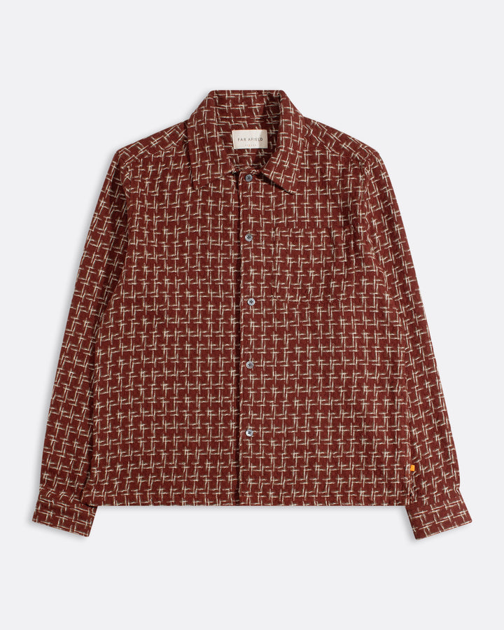 Far Afield Busey Shirt Dobby Architect in Red | Buster McGee