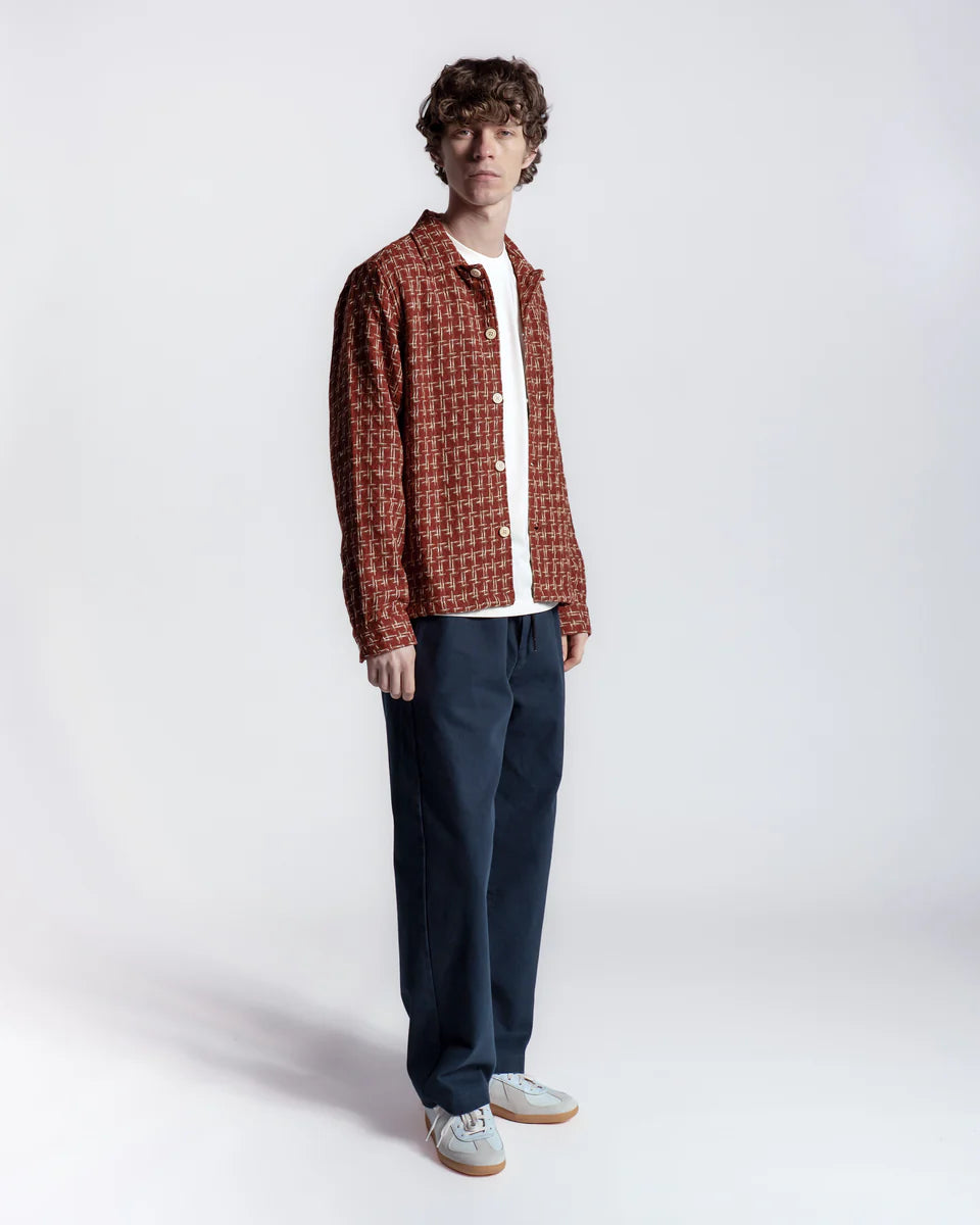 Far Afield Busey Shirt Dobby Architect in Red | Buster McGee