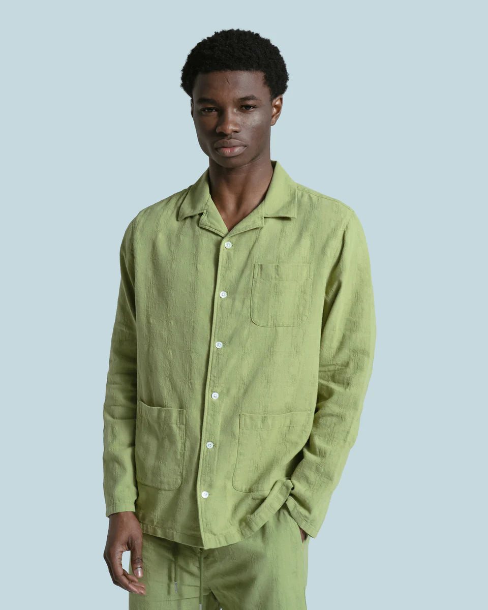 Far Afield Dewey Shirt Slub in Green | Buster McGee Daylesford