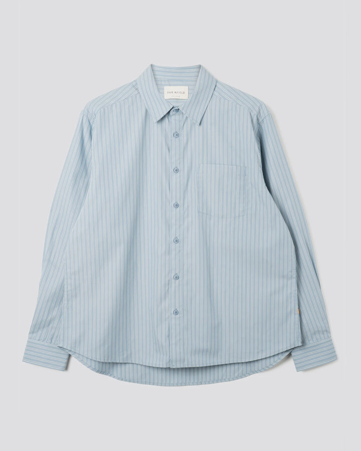 Far Afield Day Longsleeve Shirt in Blue Stripe | Buster McGee