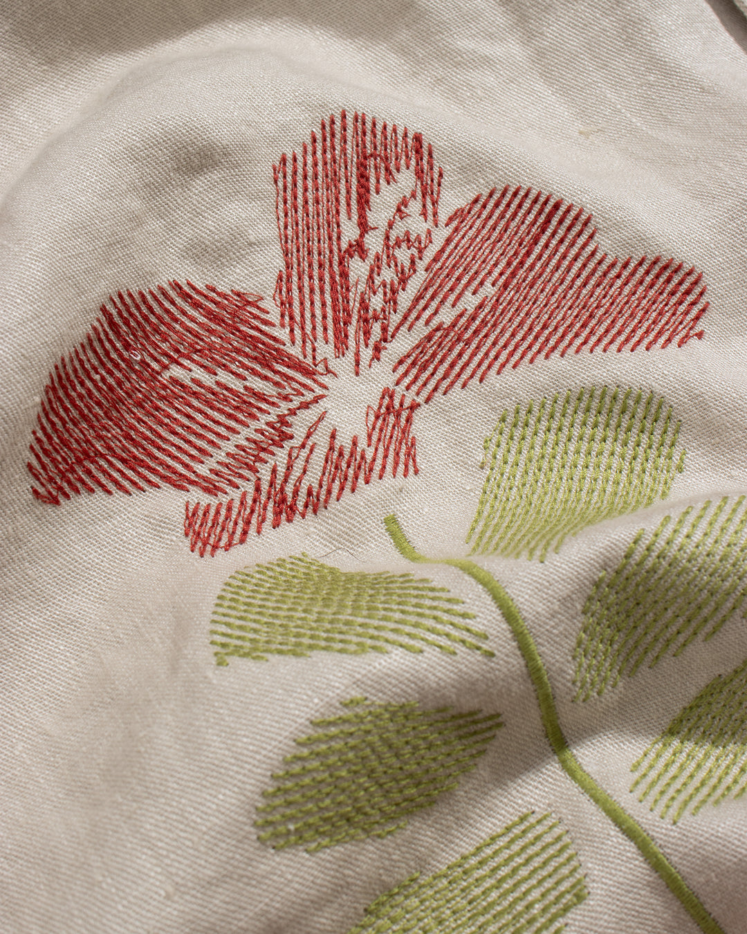Far Afield Veloso SS Shirt Embroidered Floral in Sand | Buster McGee