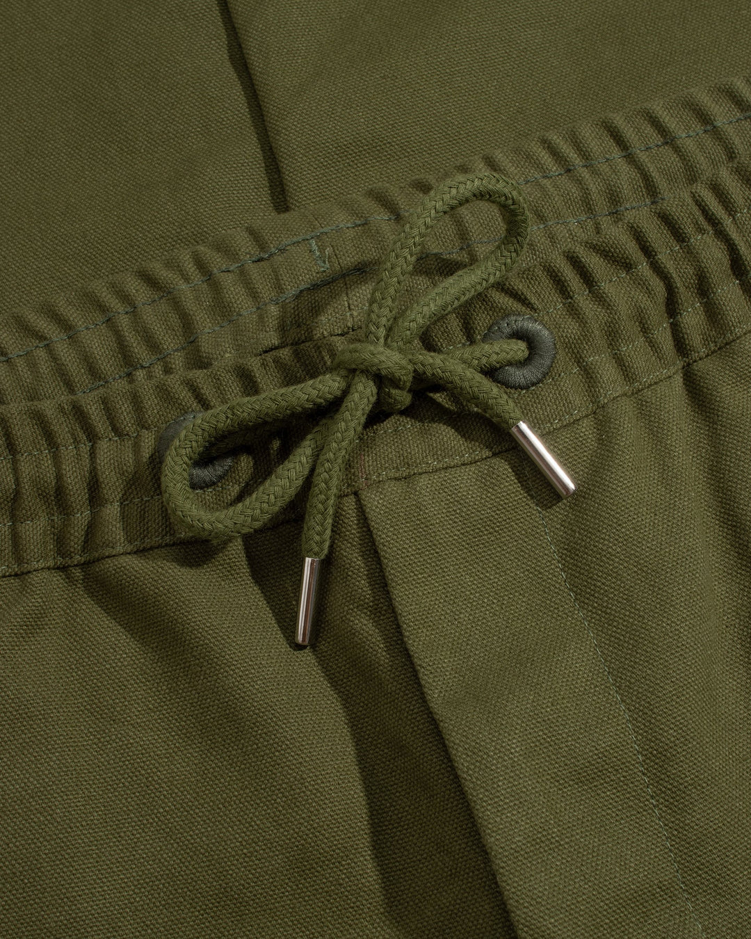 Far Afield House Trouser in Green Panama Twill