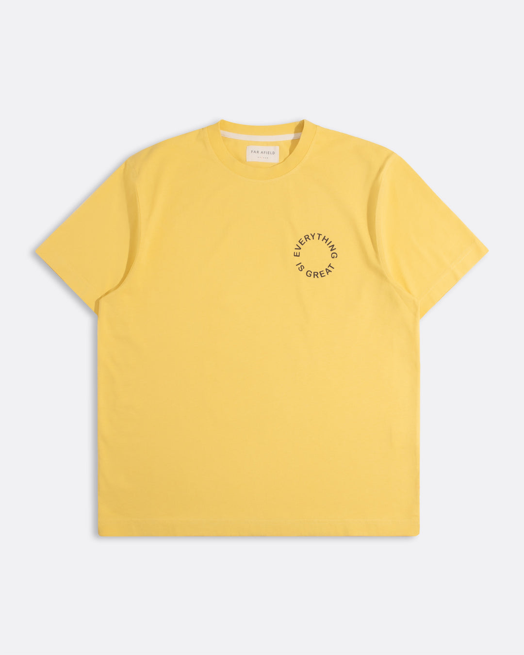 Far Afield Graphic Short Sleeved T-Shirt in Yellow | Buster McGee