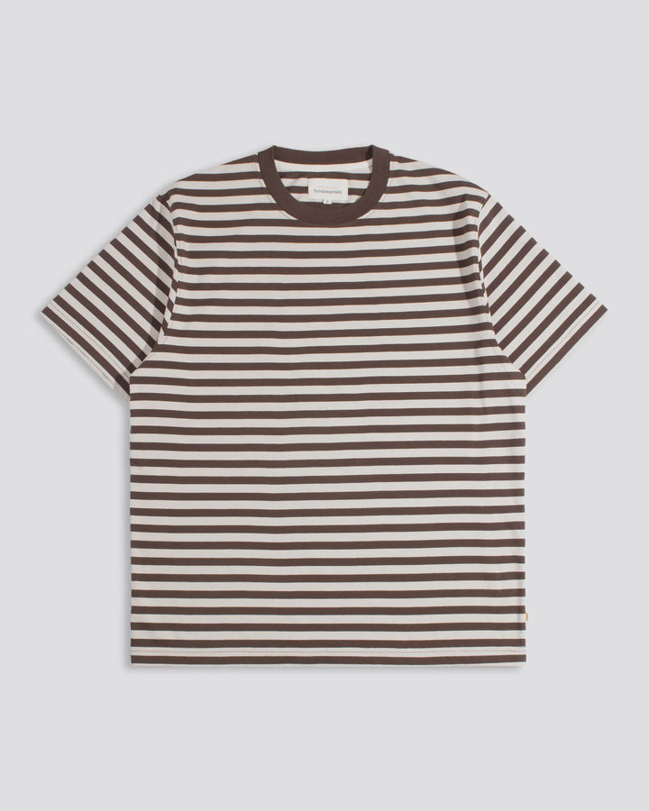 Far Afield Breton Stripe SS Tee in Brown Sand | Buster McGee