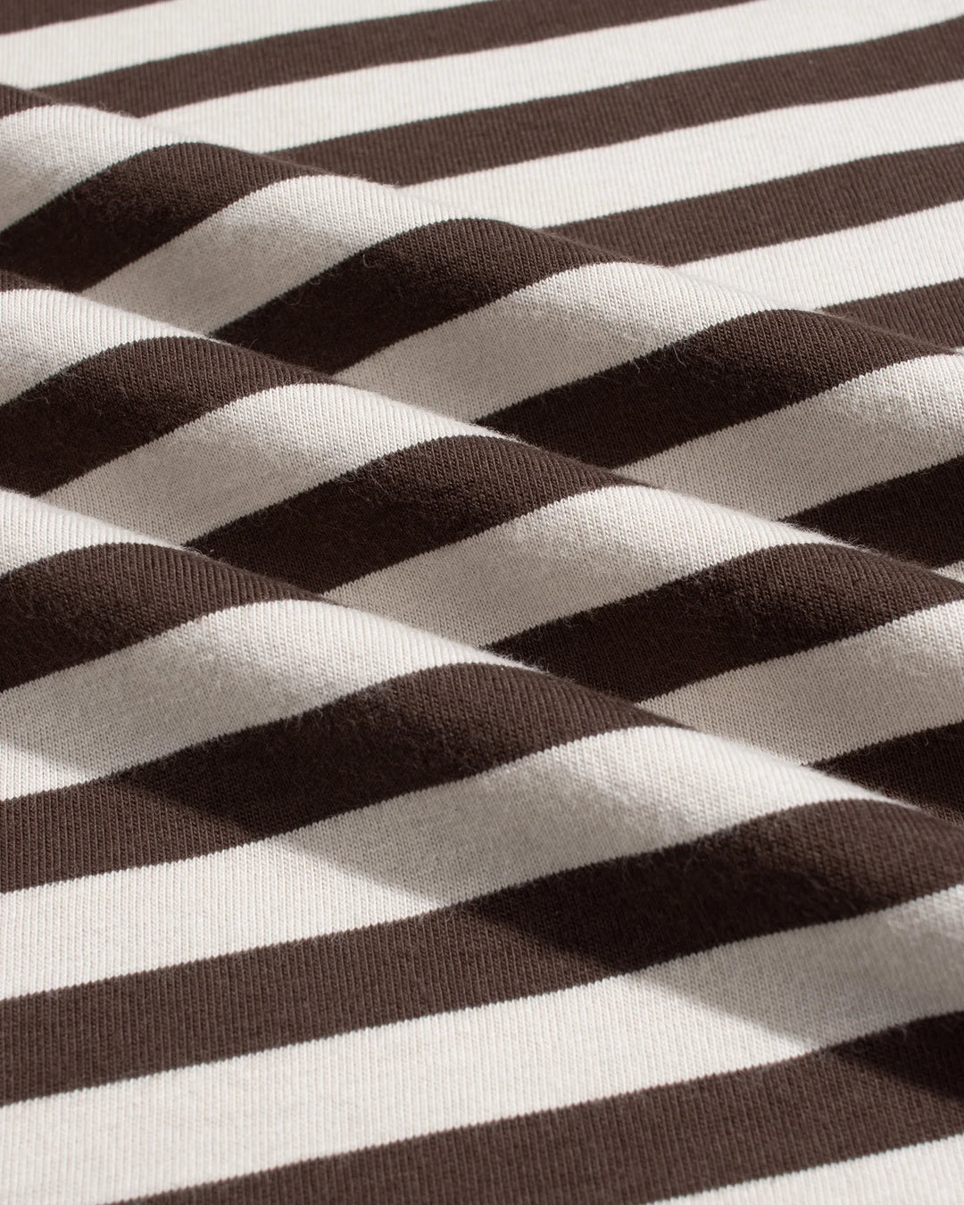 Far Afield Breton Stripe SS Tee in Brown Sand