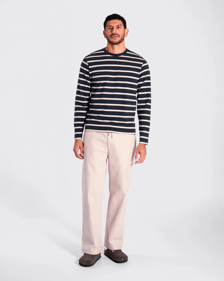 Far Afield Breton Stripe Longsleeve Tee in Navy Sand | Buster McGee
