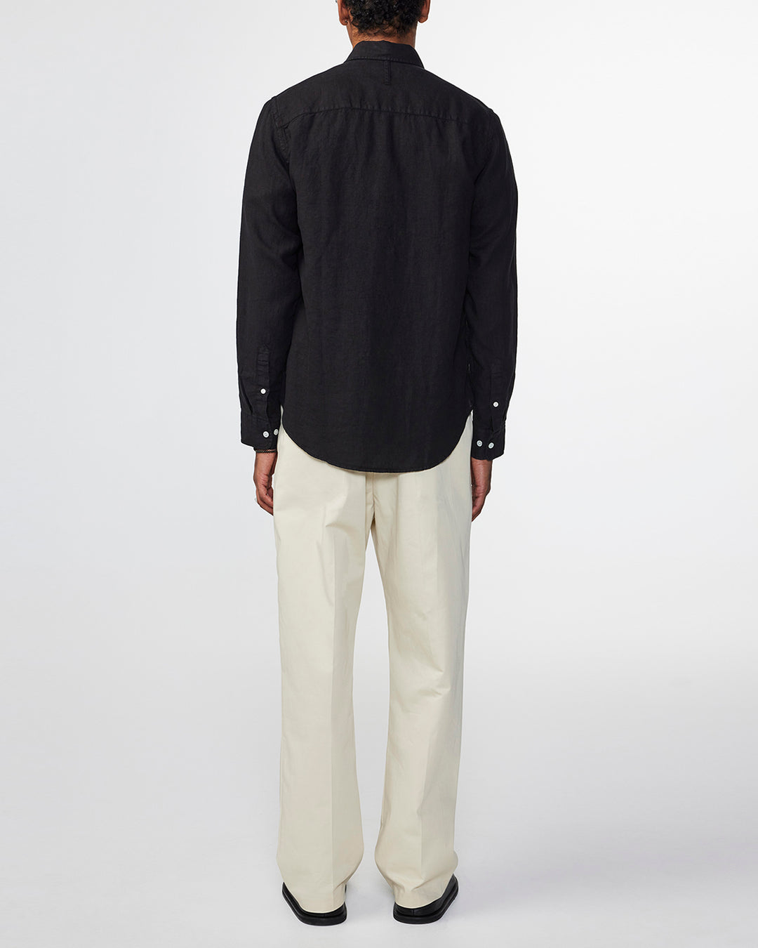 NN07 Arne BD 5706 Long sleeve Linen Shirt in Black | Buster McGee