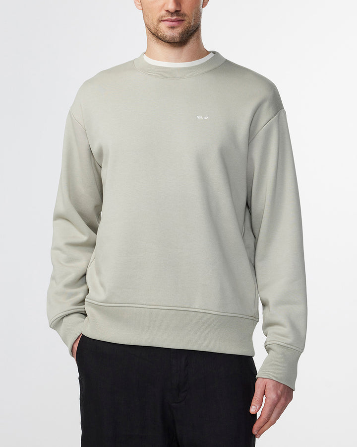 NN07 Briggs Crew 3504 Sweatshirt in Fog | Buster McGee