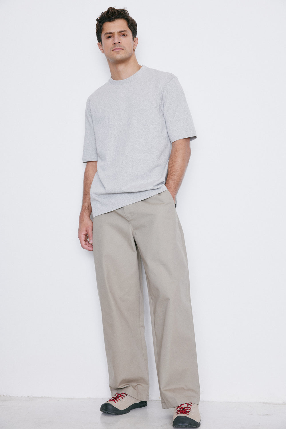 Unfeigned Basic T-Shirt in Grey Melange | Buster McGee