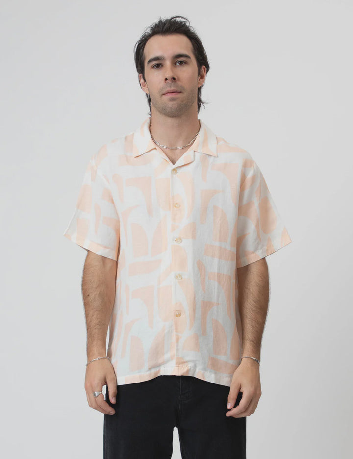 Mr Simple Cuban SS Shirt in Raybeam Snow Peach | Buster McGee