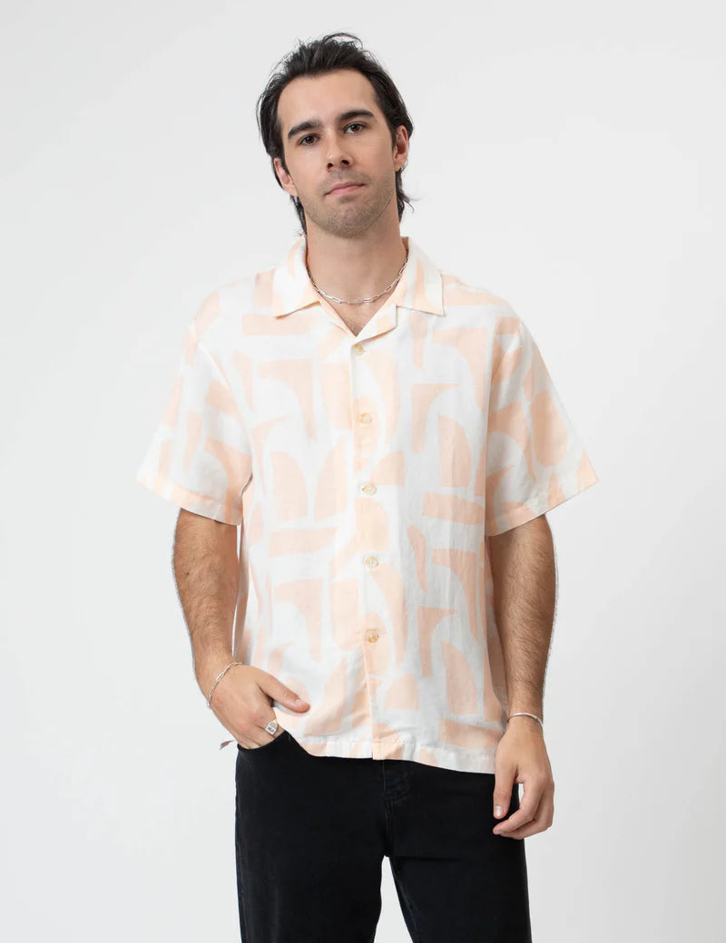 Mr Simple Cuban SS Shirt in Raybeam Snow Peach | Buster McGee