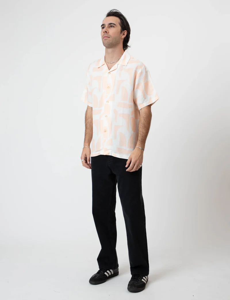 Mr Simple Cuban SS Shirt in Raybeam Snow Peach | Buster McGee