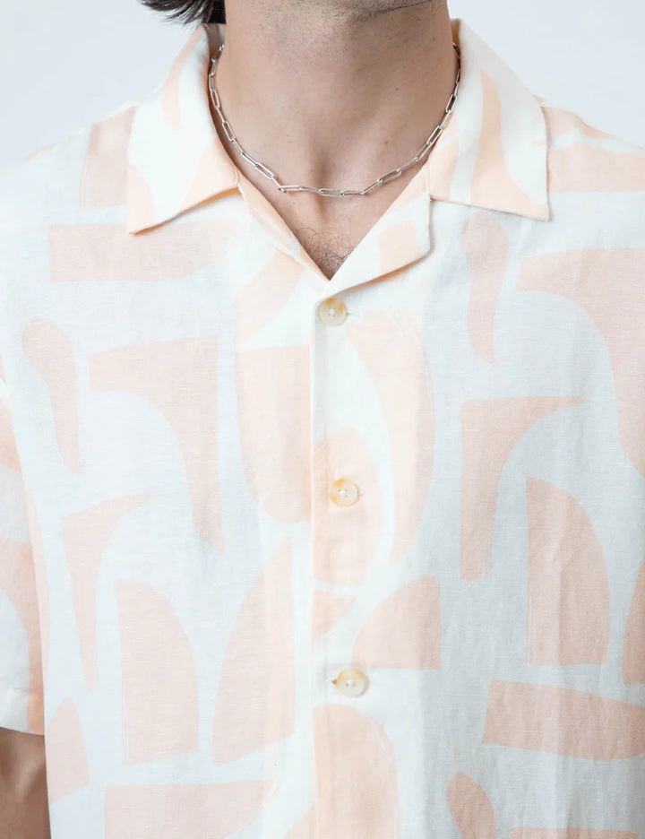 Mr Simple Cuban SS Shirt in Raybeam Snow Peach | Buster McGee