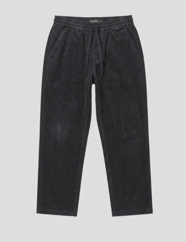 Mr Simple Burbank Elastic Cord Pant in Charcoal | Buster McGee