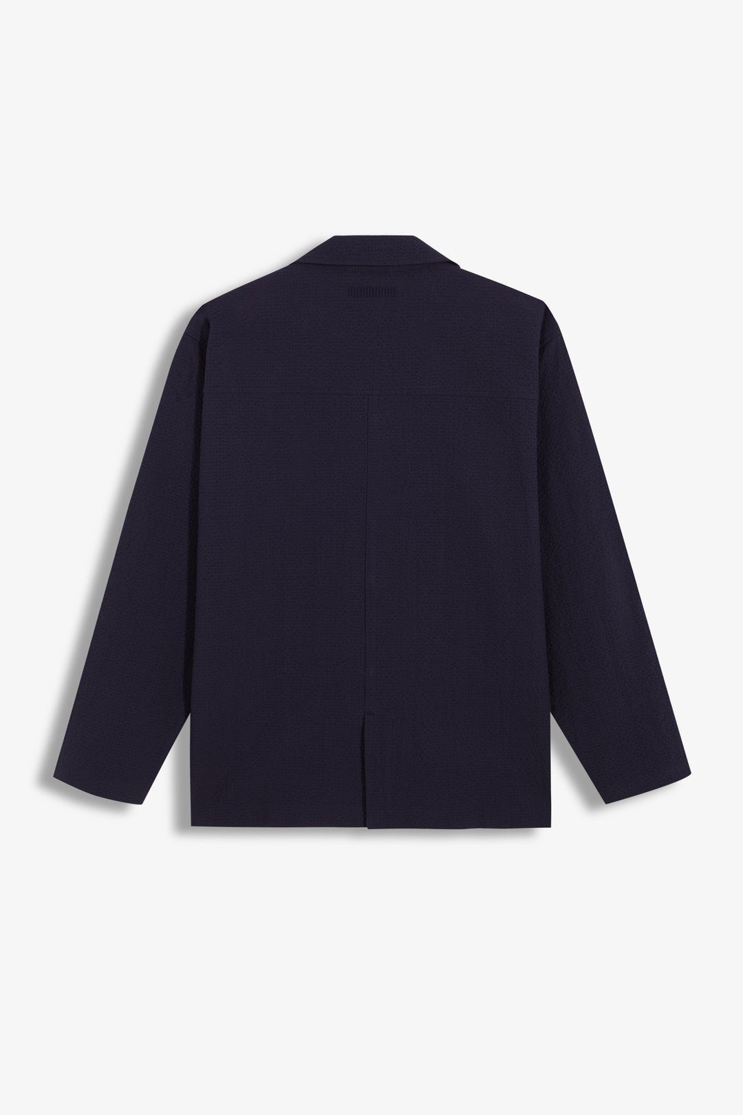Unfeigned City Blazer in Dark Navy Seersucker | Buster McGee