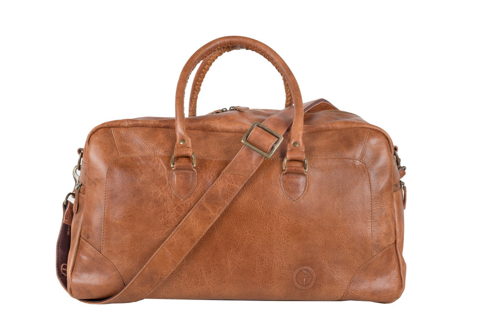 Indepal - Classic Duffle Leather Bag in Dusty Antique | Buster McGee