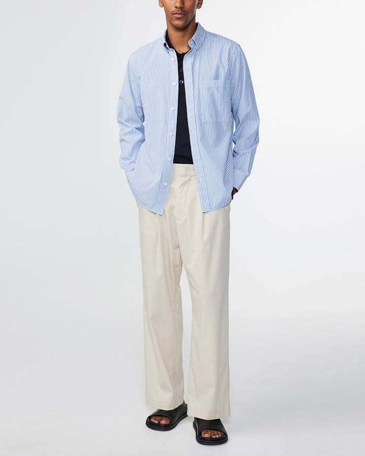 NN07 Cohen 5222 Long Sleeve Shirt in Blue Stripe | Buster McGee