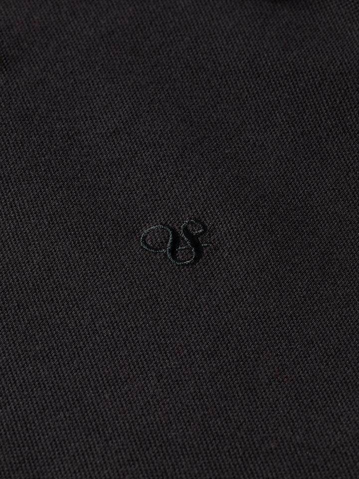 Scotch & Soda CORE Logo Pique Polo Shirt in Black | Buster McGee