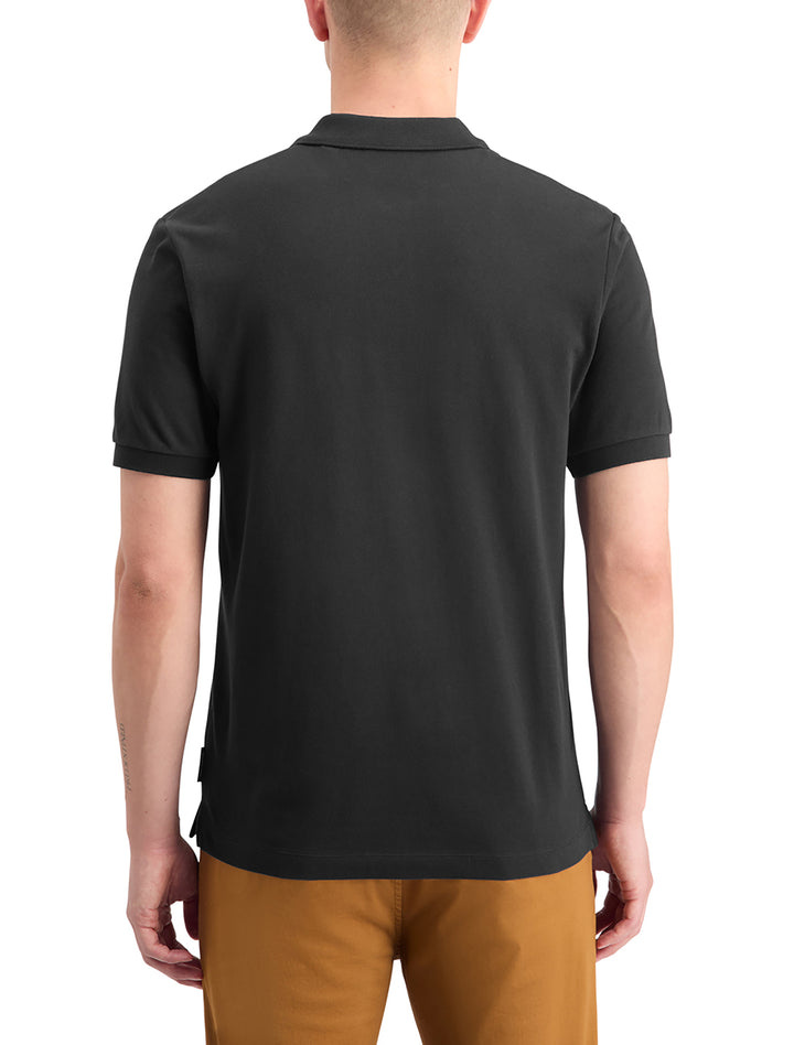 Scotch & Soda CORE Logo Pique Polo Shirt in Black | Buster McGee