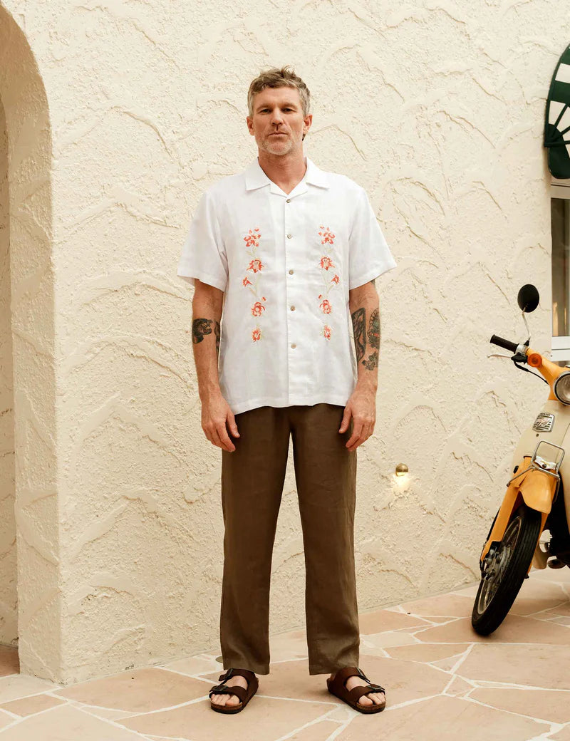 Mr Simple Cuban Short Sleeve Shirt in Garden State | Buster McGee