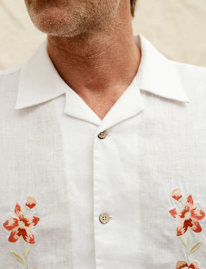 Mr Simple Cuban Short Sleeve Shirt in Garden State | Buster McGee