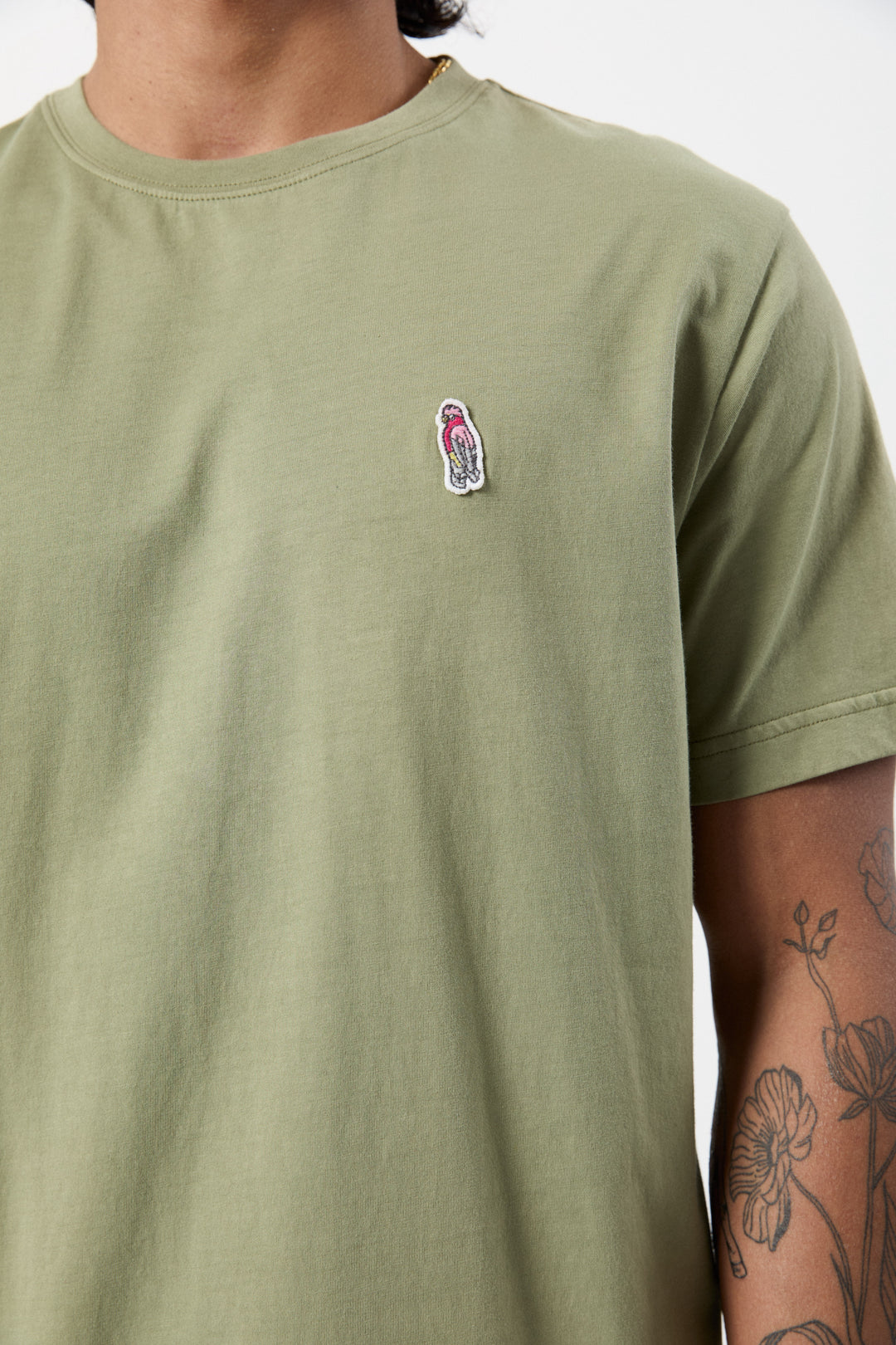 Mr Simple Chapman Galah Tee in Sage | Buster McGee