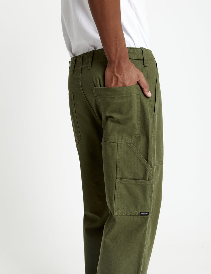 Mr Simple - Carpenter Pant in Vintage Army | Buster McGee
