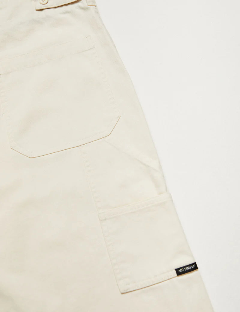 Mr Simple Carpenter Pant in Off White | Buster McGee