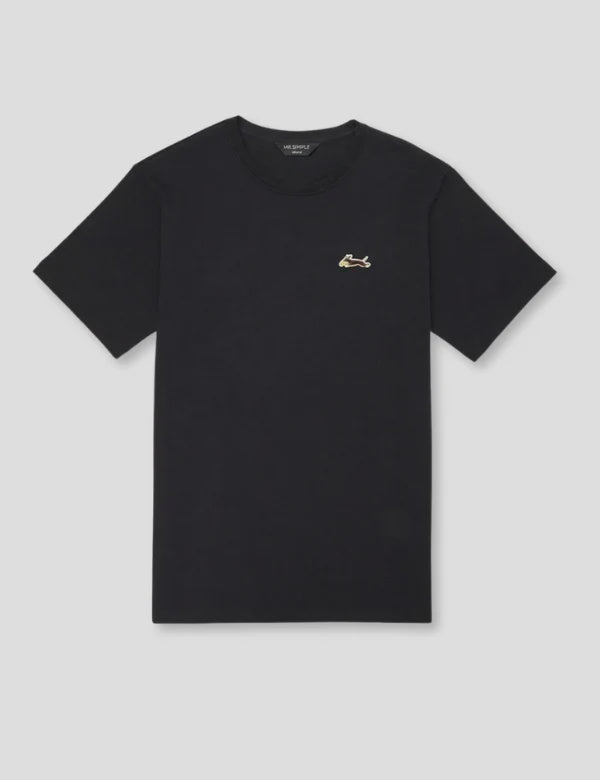 Mr Simple Chapman Bert Daschund Dog Tee in Black | Buster McGee