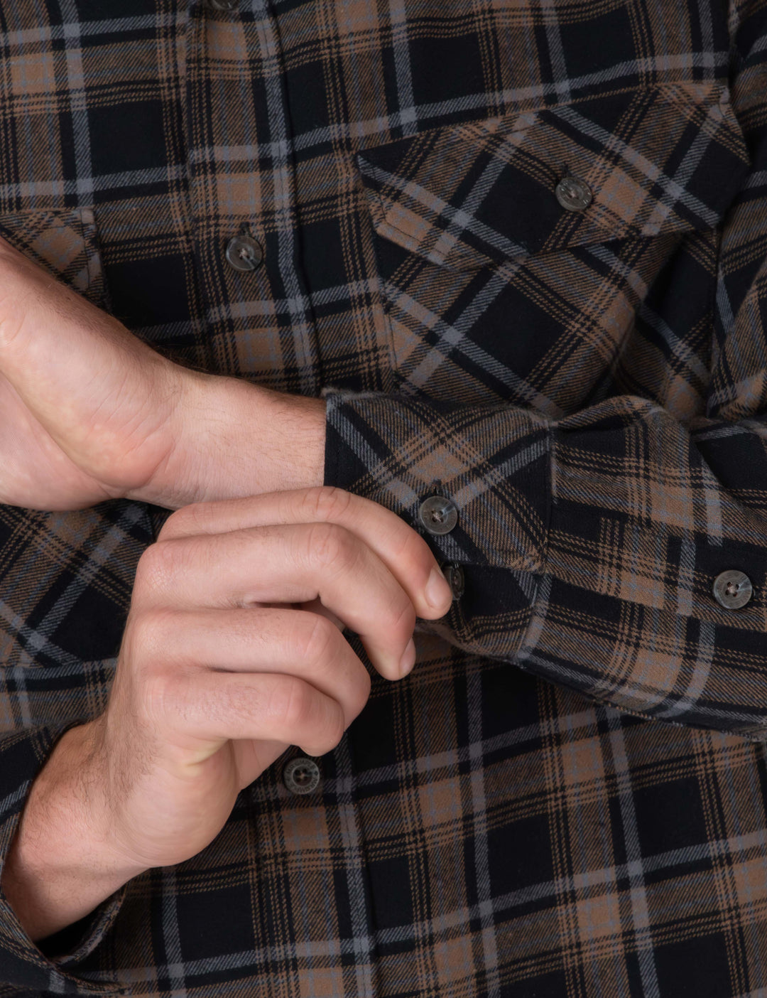 Mr Simple Trevor Flanno  Long Sleeve Shirt Black Check | Buster McGee