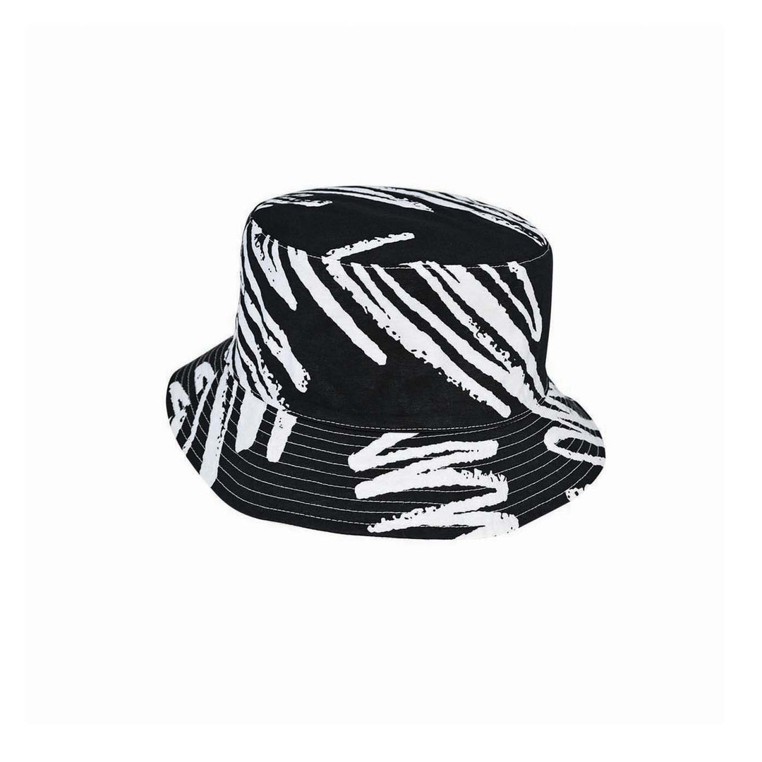 Conway Cotton Print Reversible Bucket Hat in Black | Buster McGee