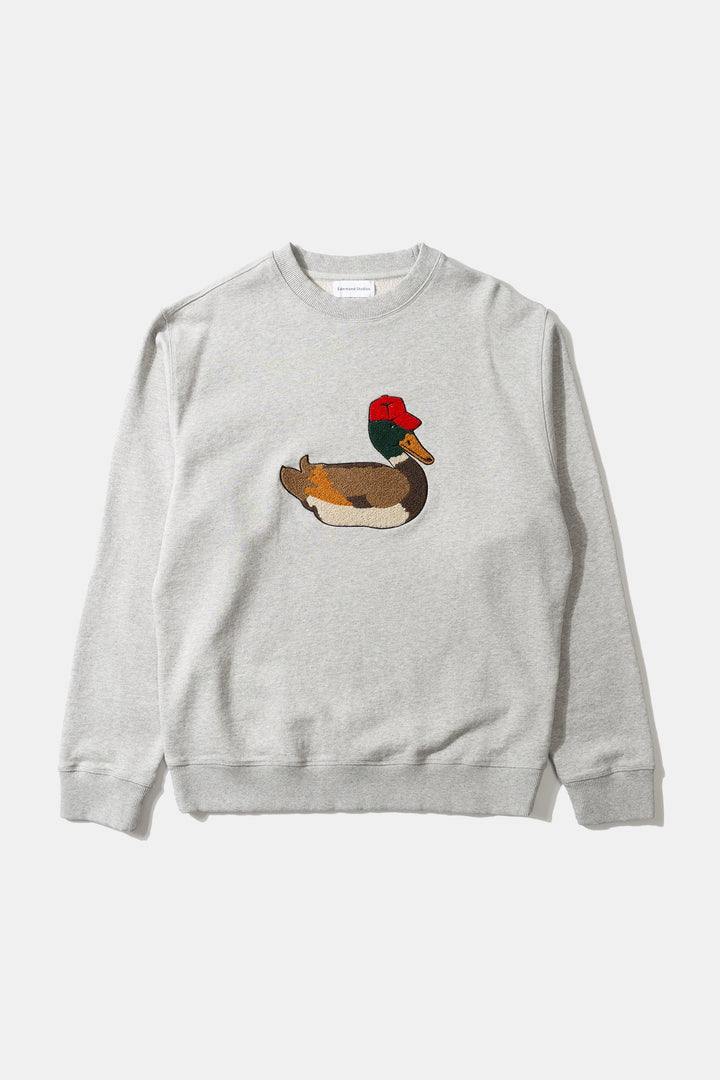 Edmmond Duck Hunt Sweatshirt in Plain Grey Melange | Buster McGee