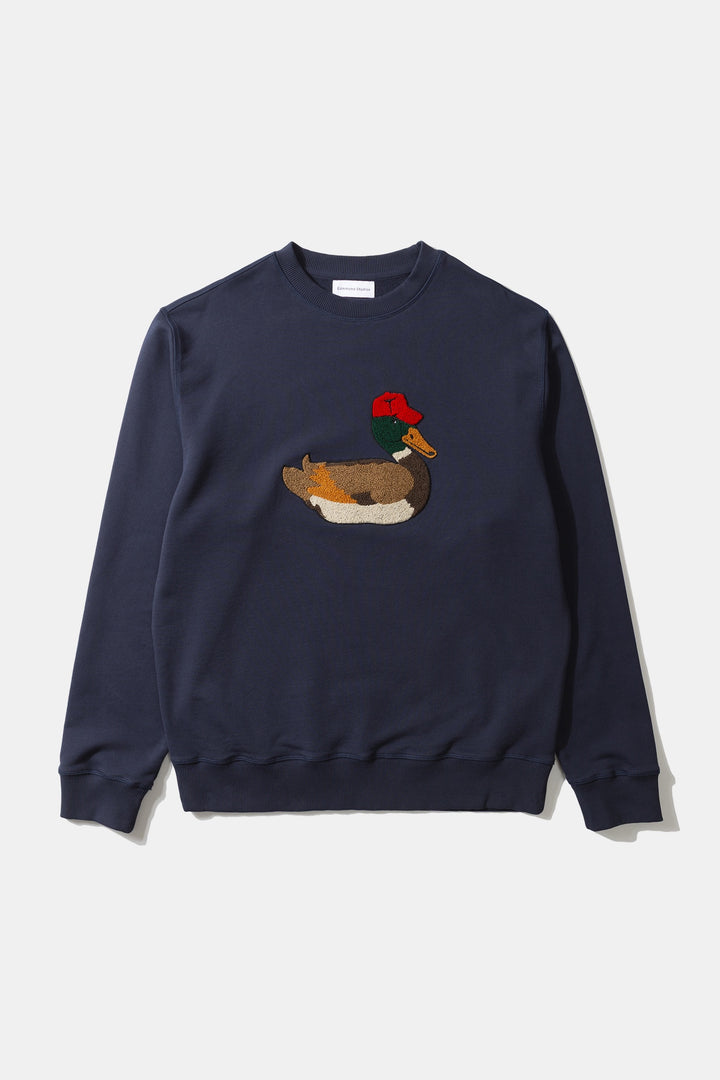 Edmmond Studios Duck Hunt Sweatshirt in Plain Navy | Buster McGee