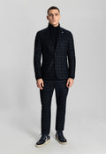 DSTREZZED - Travel Check Blazer in Blue Nights | Buster McGee