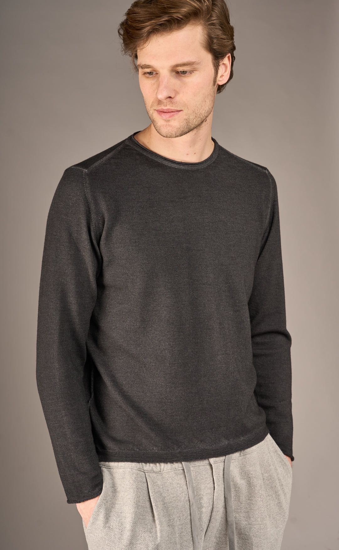 Crossley EMIT Crewneck Sweater in Black | Buster McGee