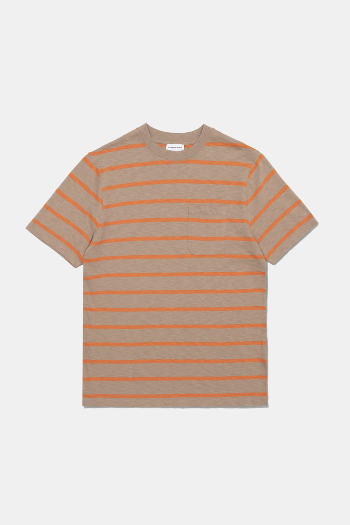 Edmmond Studios Flame Stripes Tee in Plain Brown | Buster McGee