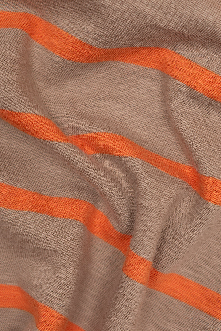 Edmmond Studios Flame Stripes Tee in Plain Brown | Buster McGee
