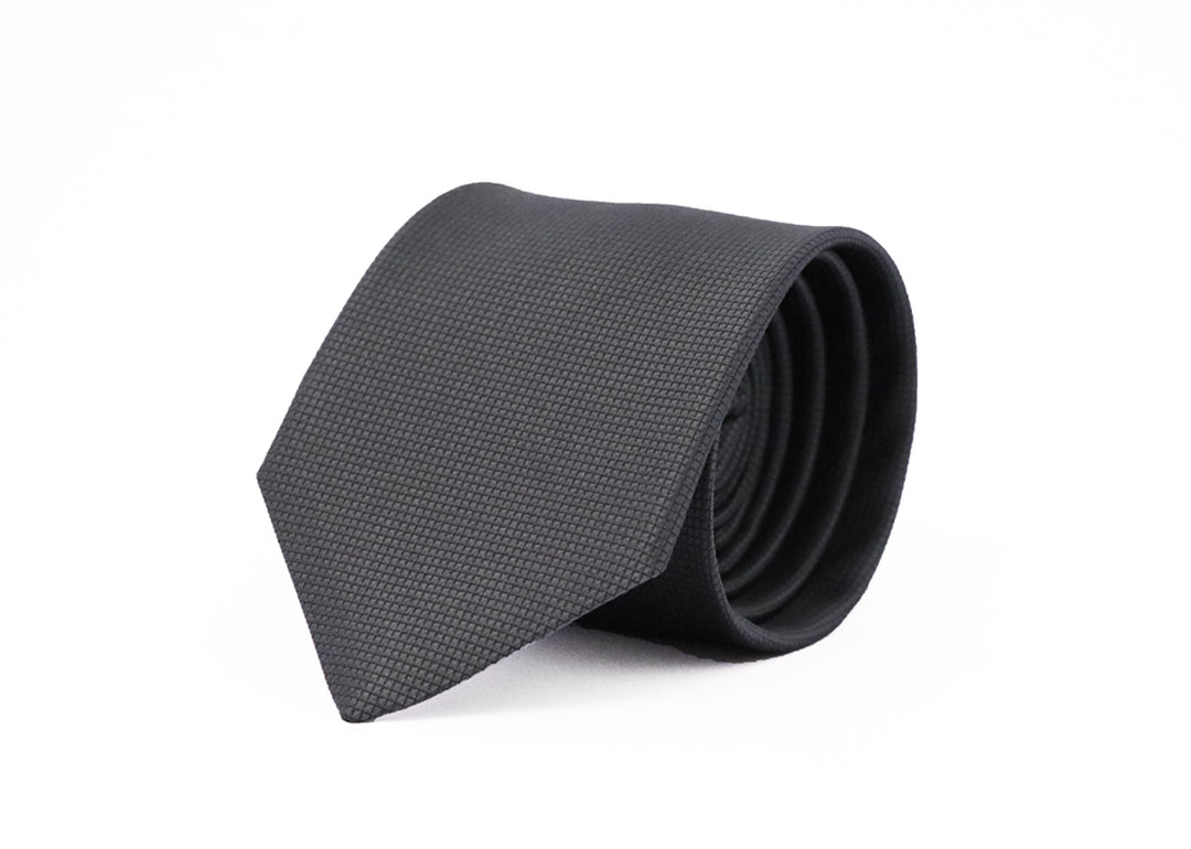 Fellini Trends Neck Tie in Charcoal | Buster McGee