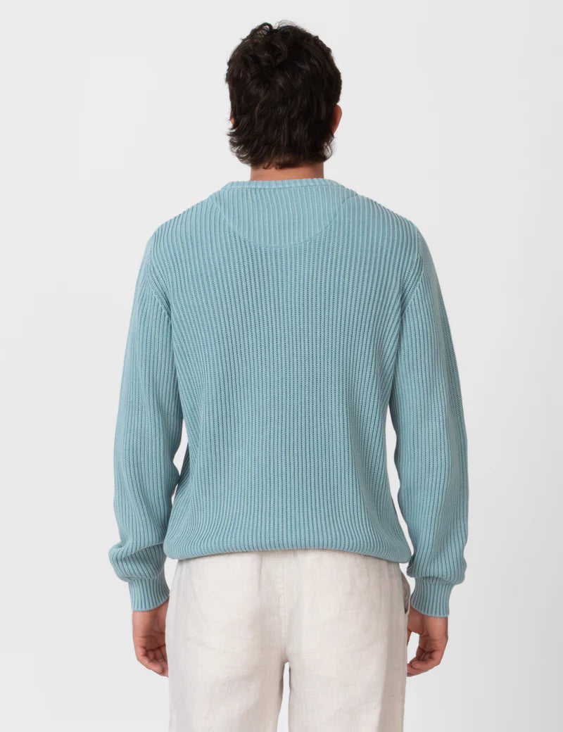Mr Simple Fisher Chunky Knit in Blue Smoke | Buster McGee Daylesford