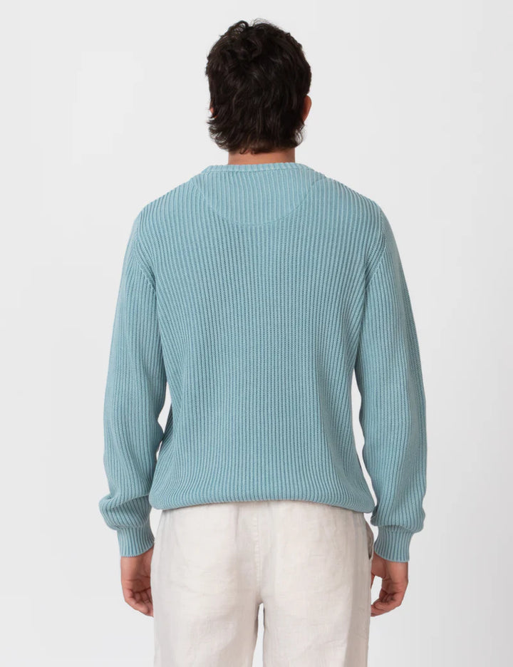 Mr Simple Fisher Chunky Knit in Blue Smoke | Buster McGee Daylesford