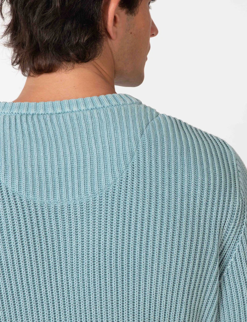 Mr Simple Fisher Chunky Knit in Blue Smoke | Buster McGee Daylesford