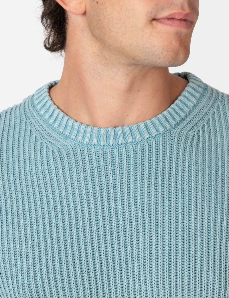 Mr Simple Fisher Chunky Knit in Blue Smoke | Buster McGee Daylesford