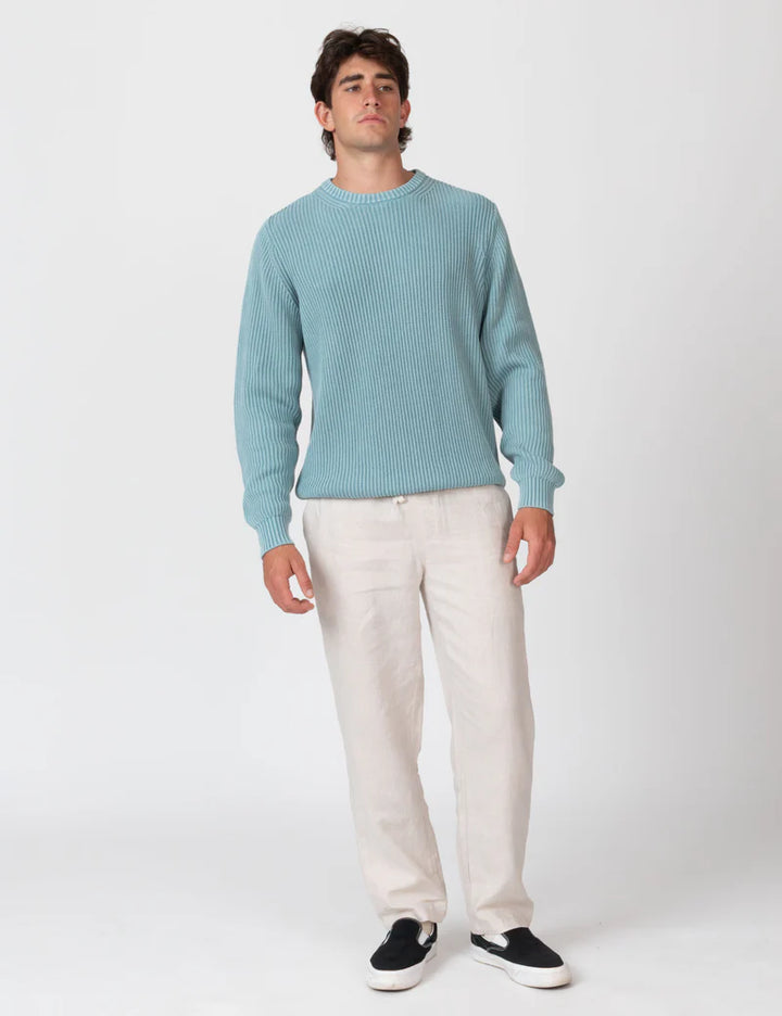 Mr Simple Fisher Chunky Knit in Blue Smoke | Buster McGee Daylesford