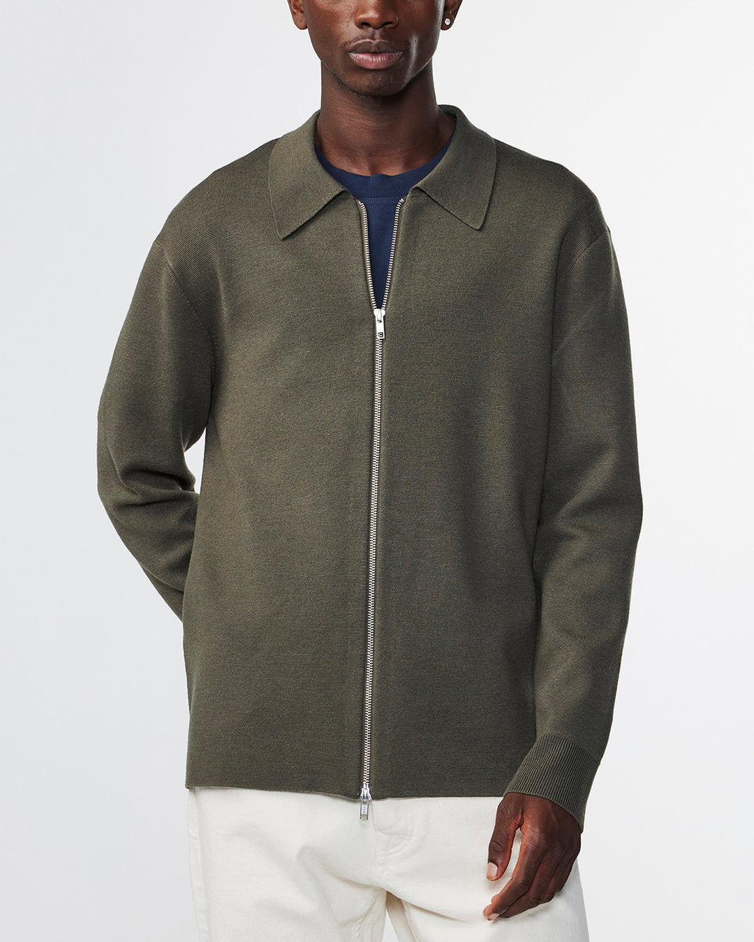 NN07 Harald 6530 Full Zip Polo in Capers | Buster McGee