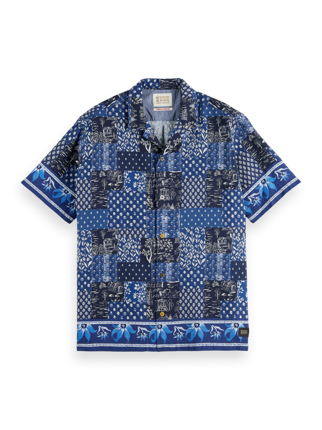Basket Weave Short Sleeved Hawaiian Shirt Combo A 0217 | Buster McGee