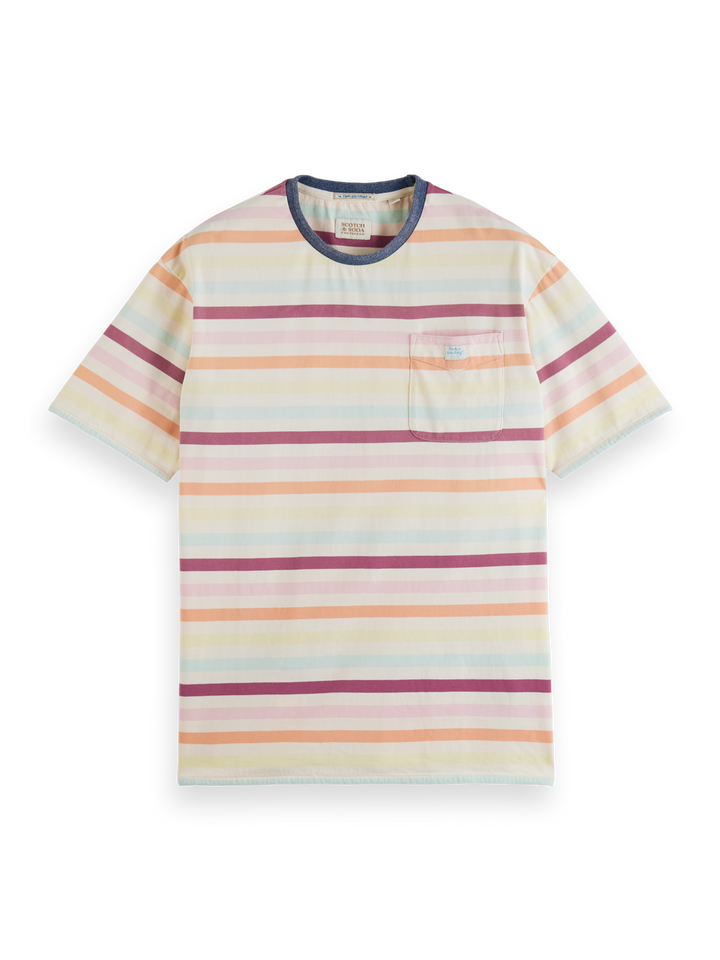 Relaxed Fit Pocket Striped Tee Combo D 0220 | Buster McGee