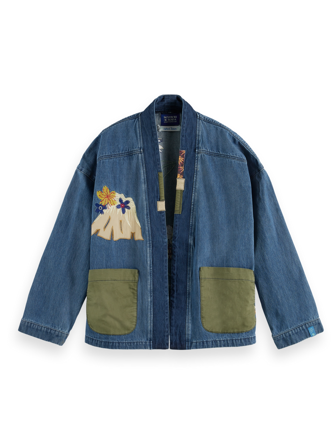Sakura Capsule Embroidered Denim Kimono Jacket | Buster McGee